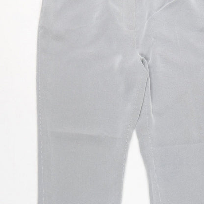 Precis Petite Women Grey Check Tailored Dress Trousers UK 14