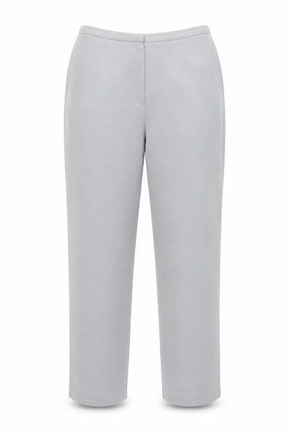 Precis Petite Women Grey Check Tailored Dress Trousers UK 14