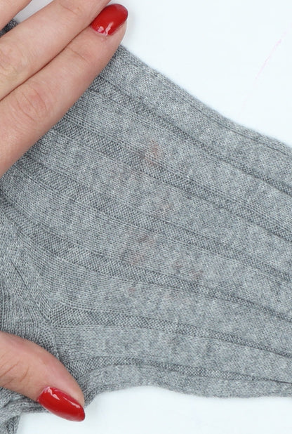 Gap Women’s Grey XS Ribbed Knit Slim Fit Long Sleeve Jumper