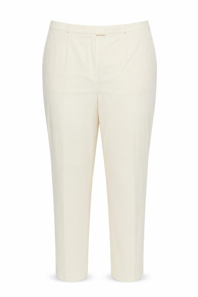 Basler Women Ivory UK 22 Tapered Dress Trousers Smart Workwear