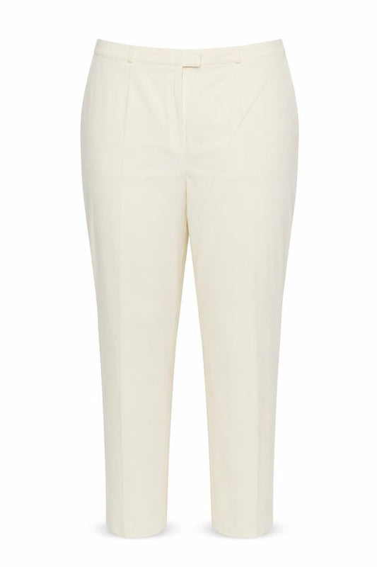 Basler Women Ivory UK 22 Tapered Dress Trousers Smart Workwear