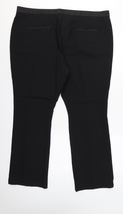 Marks and Spencer Autograph Women's Black UK 22 Flared Trousers