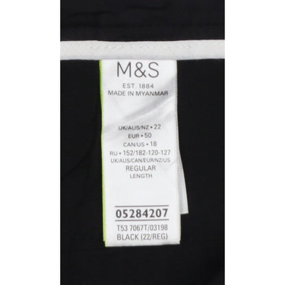 Marks and Spencer Autograph Women's Black UK 22 Flared Trousers