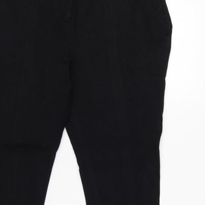 M&S Autograph Women Black UK 14 Slim Tapered Dress Trousers Zip