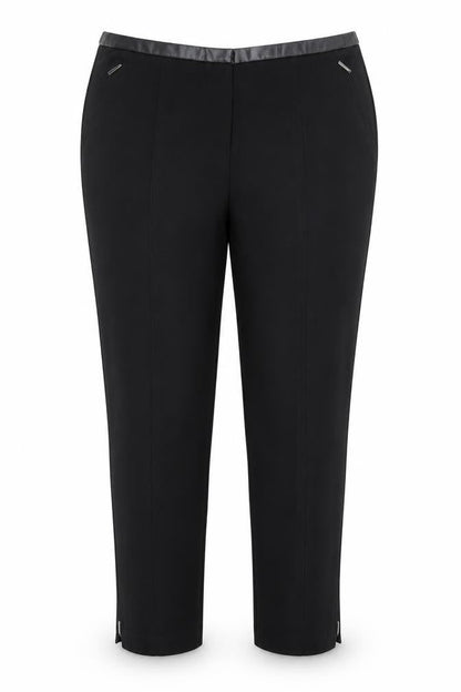M&S Autograph Women Black UK 14 Slim Tapered Dress Trousers Zip