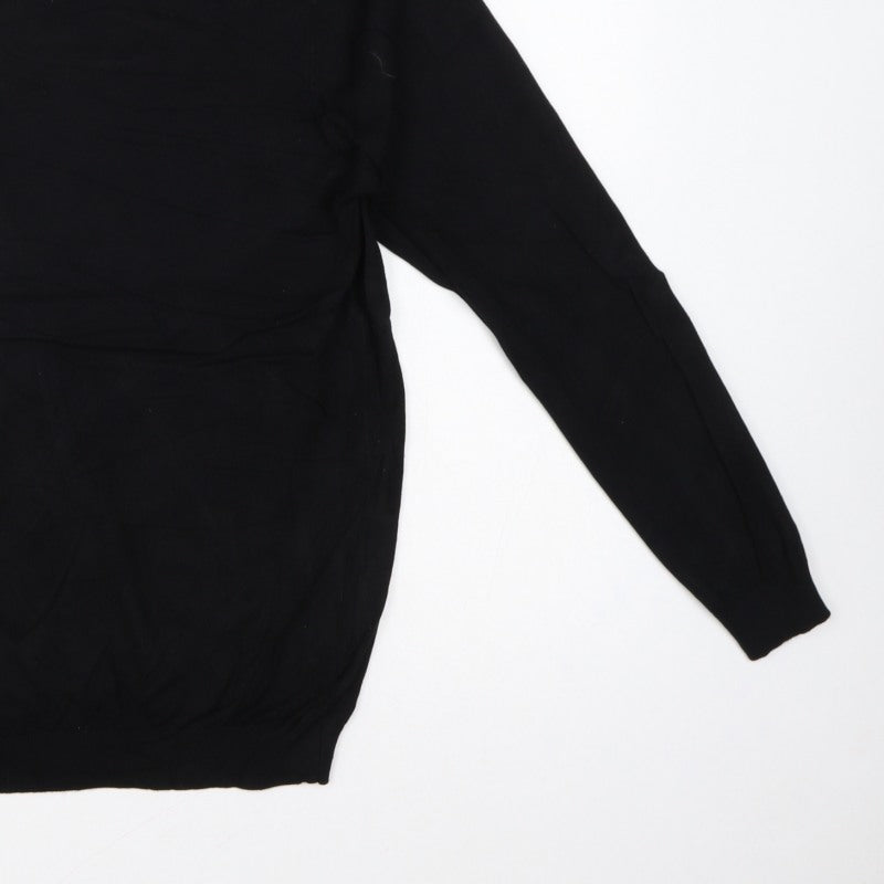 Zara Men’s Black Size S Crew Neck Knit Pullover Jumper