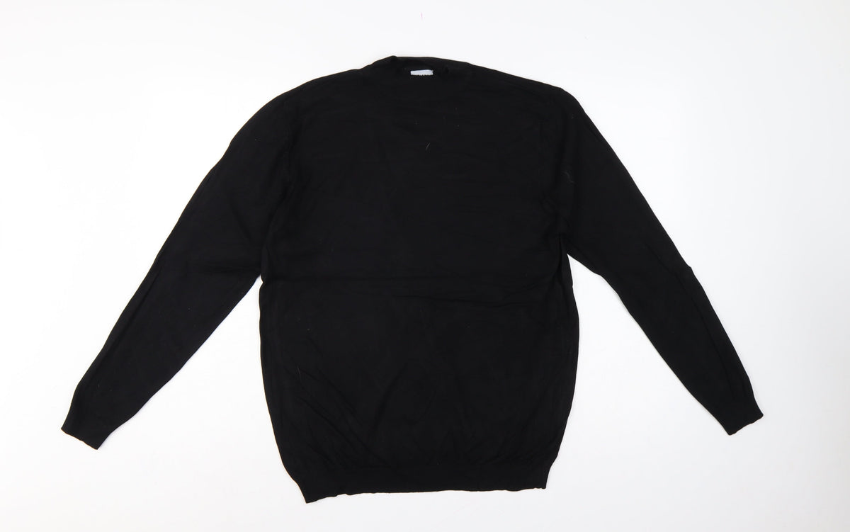 Zara Men’s Black Size S Crew Neck Knit Pullover Jumper