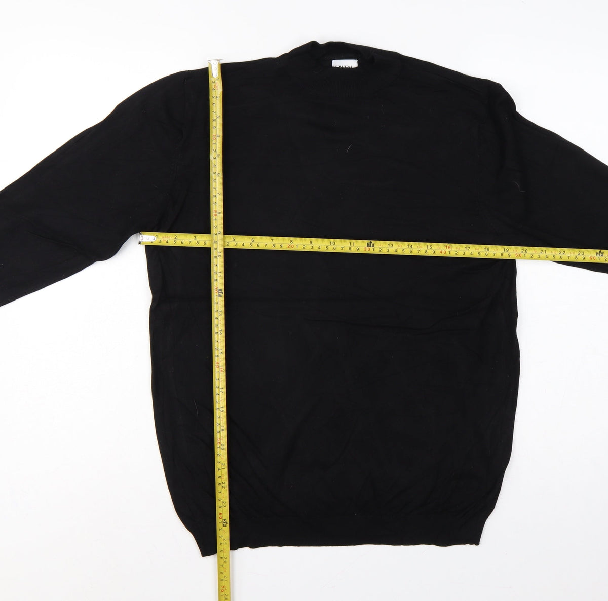 Zara Men’s Black Size S Crew Neck Knit Pullover Jumper