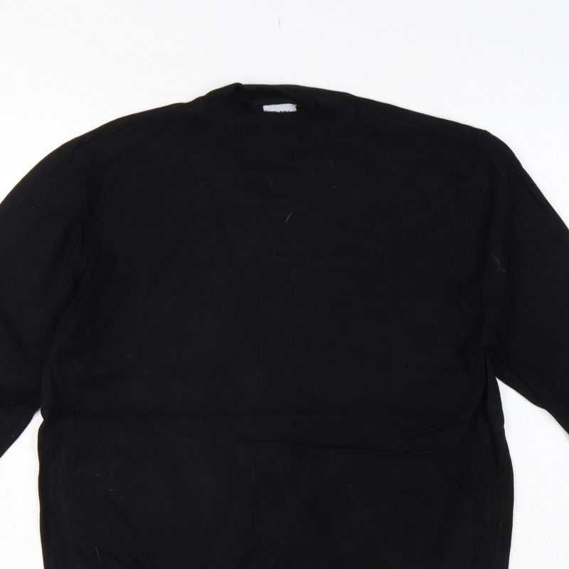 Zara Men’s Black Size S Crew Neck Knit Pullover Jumper