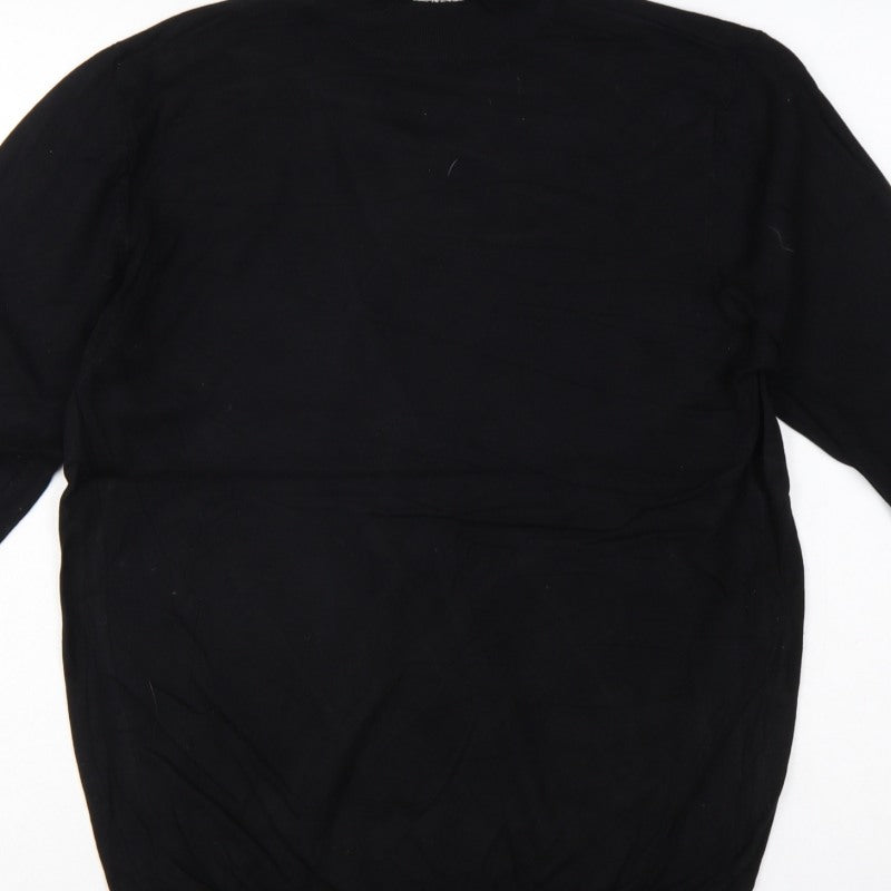Zara Men’s Black Size S Crew Neck Knit Pullover Jumper