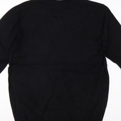 Zara Men’s Black Size S Crew Neck Knit Pullover Jumper