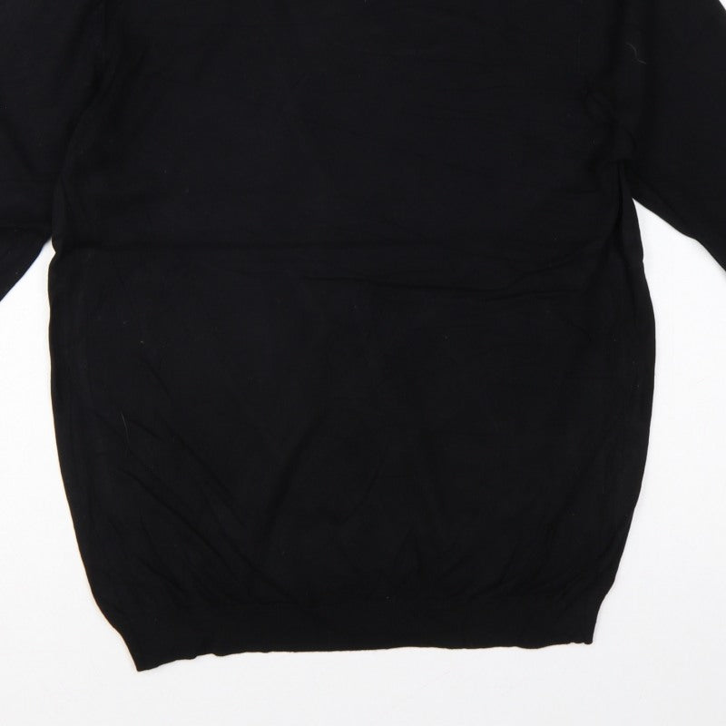 Zara Men’s Black Size S Crew Neck Knit Pullover Jumper