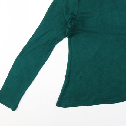 Darling Women Green XL Beaded Shoulder Knit Pullover Jumper