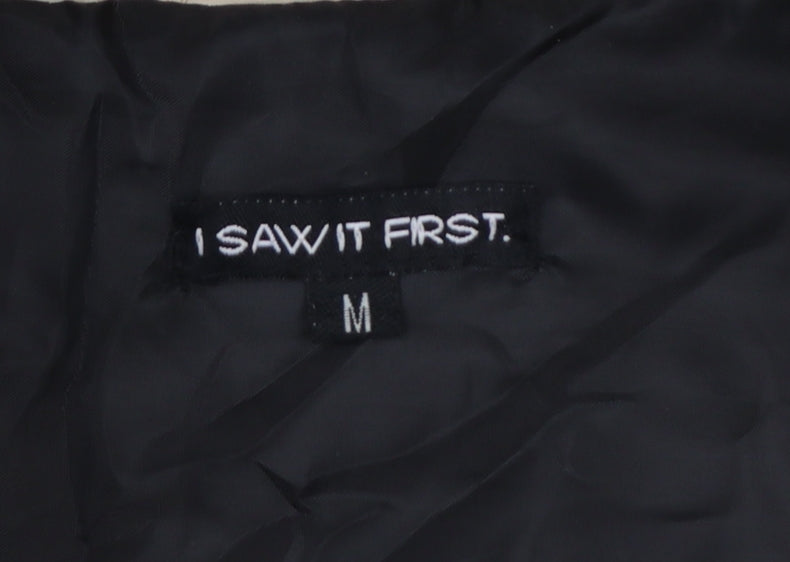 I Saw It First Women Beige UK 12 Puffer Quilted Zip Gilet Waistcoat