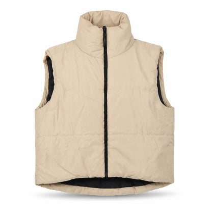 I Saw It First Women Beige UK 12 Puffer Quilted Zip Gilet Waistcoat