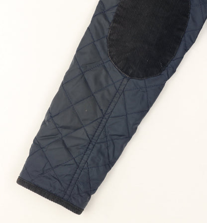Topshop Women’s Blue UK 10 Quilted Jacket Corduroy Collar