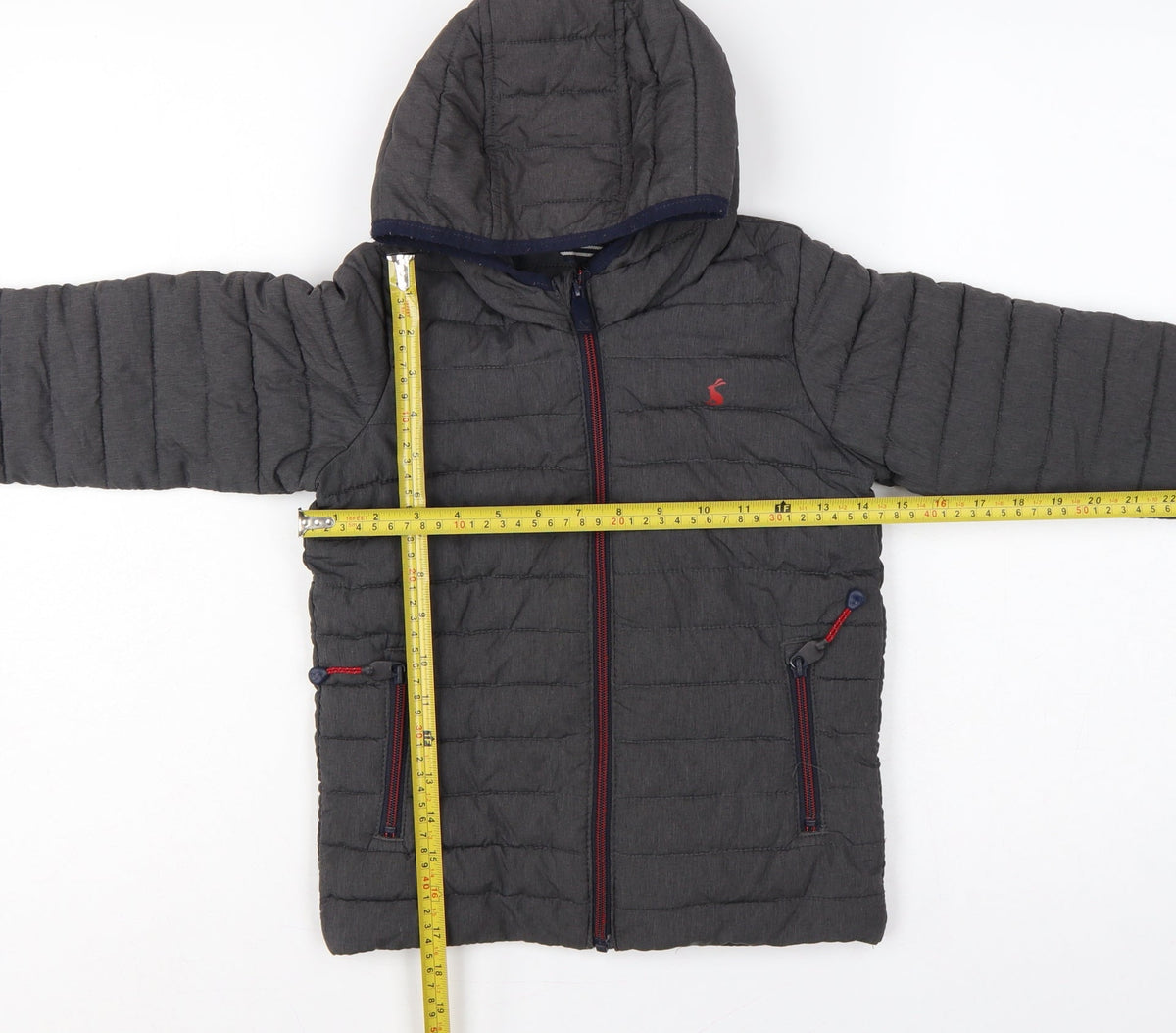 Joules Boys Grey 6 Years Cairn Hooded Puffer Jacket Showerproof