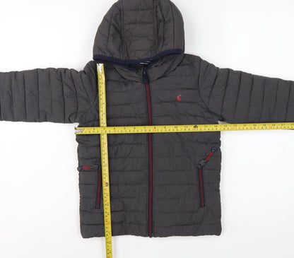Joules Boys Grey 6 Years Cairn Hooded Puffer Jacket Showerproof