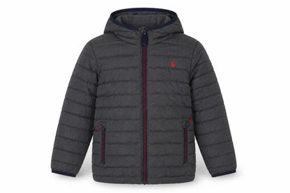 Joules Boys Grey 6 Years Cairn Hooded Puffer Jacket Showerproof