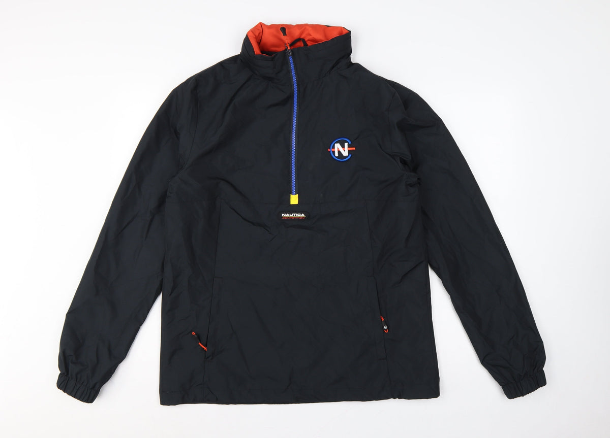Nautica Competition Men's Black M Anorak 1/4 Zip Lined Jacket