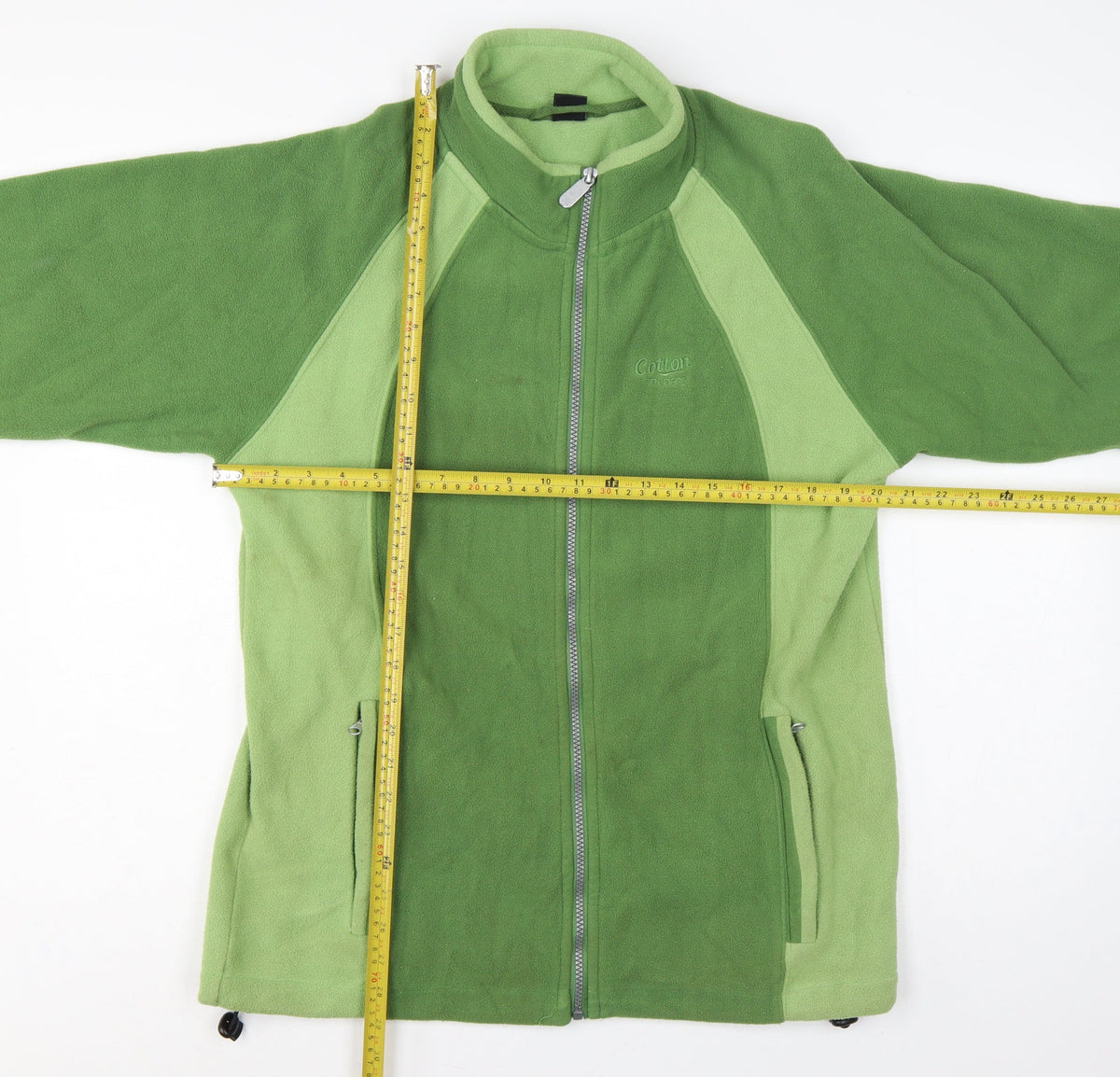 Cotton Traders Men’s Green S Fleece Full Zip Outdoor Jacket
