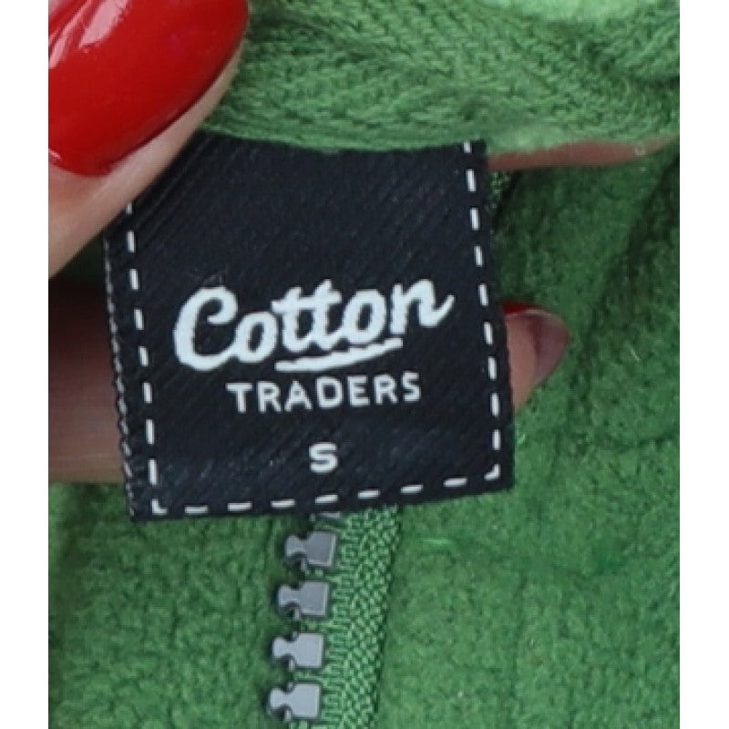 Cotton Traders Men’s Green S Fleece Full Zip Outdoor Jacket