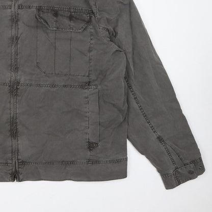 Marks & Spencer Men’s Beige 2XL Cotton Full Zip Utility Jacket