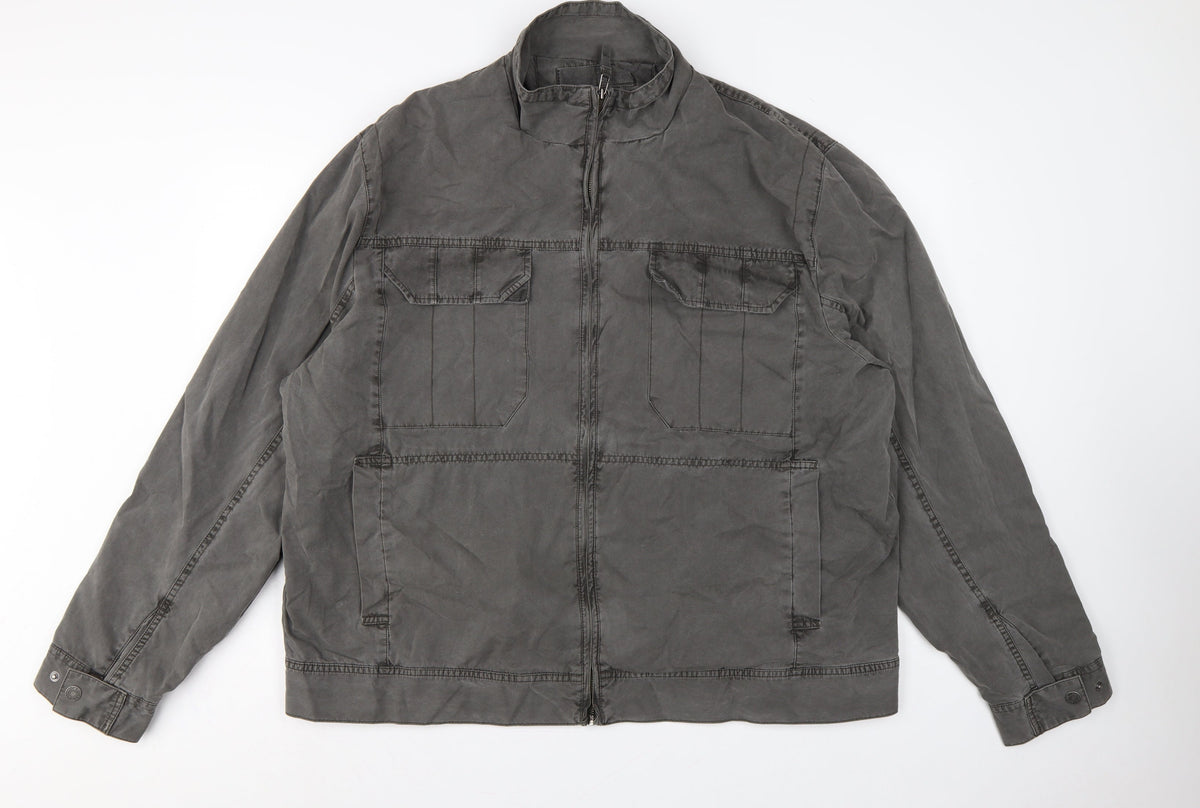Marks & Spencer Men’s Beige 2XL Cotton Full Zip Utility Jacket