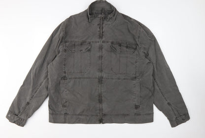 Marks & Spencer Men’s Beige 2XL Cotton Full Zip Utility Jacket
