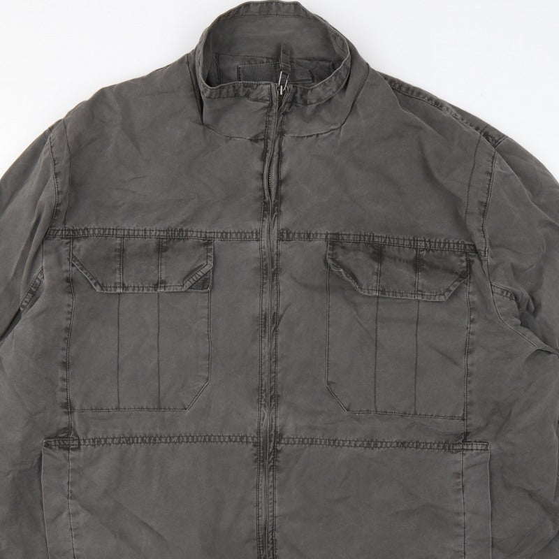 Marks & Spencer Men’s Beige 2XL Cotton Full Zip Utility Jacket