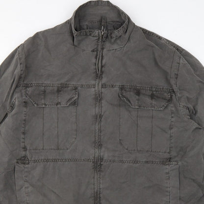 Marks & Spencer Men’s Beige 2XL Cotton Full Zip Utility Jacket