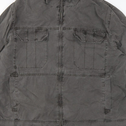 Marks & Spencer Men’s Beige 2XL Cotton Full Zip Utility Jacket