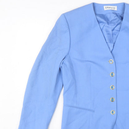 Bianca Women’s Blue UK 12 Long Tailored 5 Button Blazer
