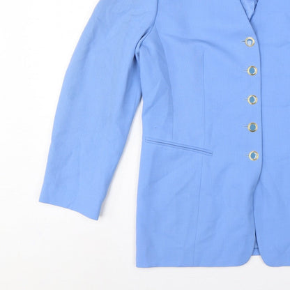 Bianca Women’s Blue UK 12 Long Tailored 5 Button Blazer