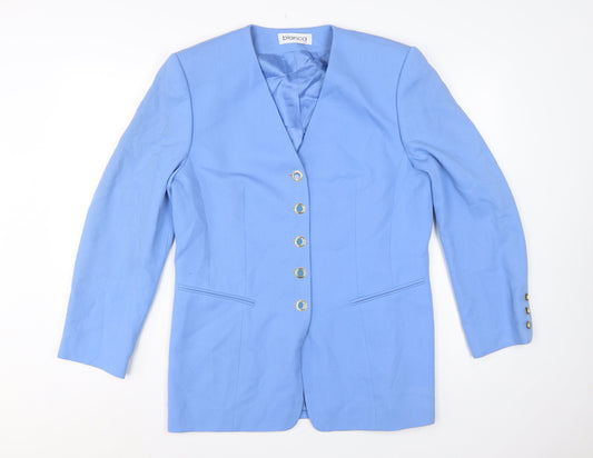 Bianca Women’s Blue UK 12 Long Tailored 5 Button Blazer