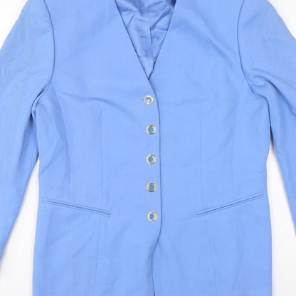 Bianca Women’s Blue UK 12 Long Tailored 5 Button Blazer