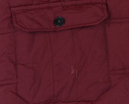 Sonneti Boys Burgundy Navy 12-13 Years Hooded Padded Puffer Gilet