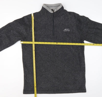 Weird Fish Men's Grey M 1/4 Zip High Neck Fleece Sweatshirt