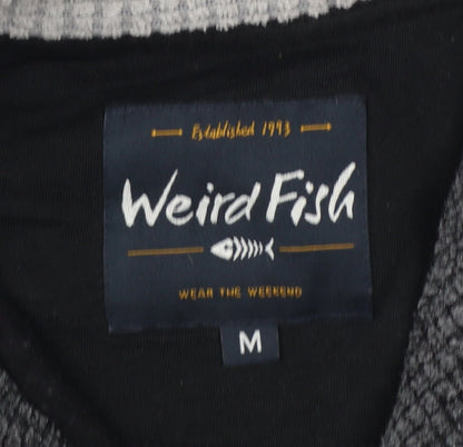 Weird Fish Men's Grey M 1/4 Zip High Neck Fleece Sweatshirt