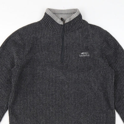 Weird Fish Men's Grey M 1/4 Zip High Neck Fleece Sweatshirt