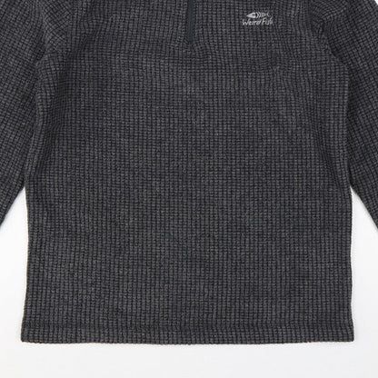 Weird Fish Men's Grey M 1/4 Zip High Neck Fleece Sweatshirt