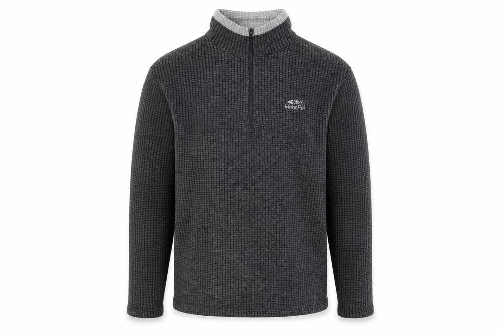 Weird Fish Men's Grey M 1/4 Zip High Neck Fleece Sweatshirt