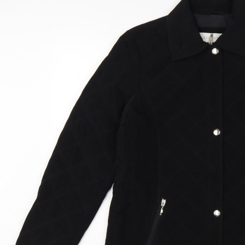 Liz Claiborne Women’s Black M Quilted Mid-Length Padded Zip Jacket