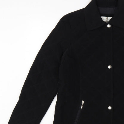Liz Claiborne Women’s Black M Quilted Mid-Length Padded Zip Jacket