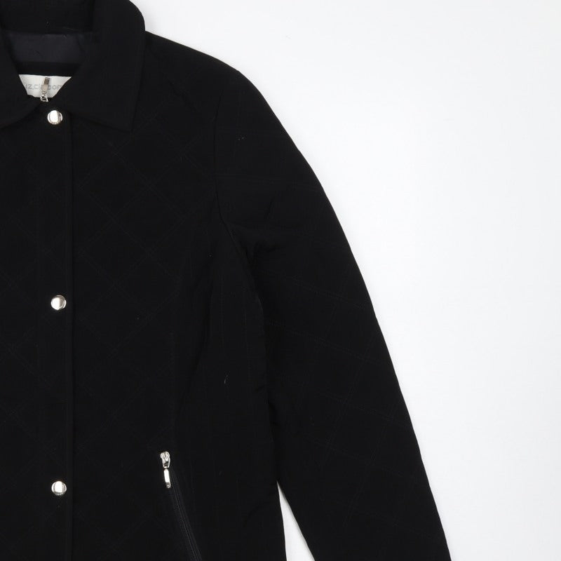 Liz Claiborne Women’s Black M Quilted Mid-Length Padded Zip Jacket