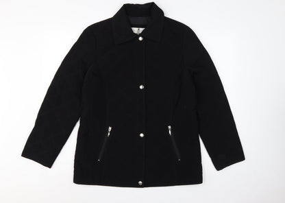Liz Claiborne Women’s Black M Quilted Mid-Length Padded Zip Jacket