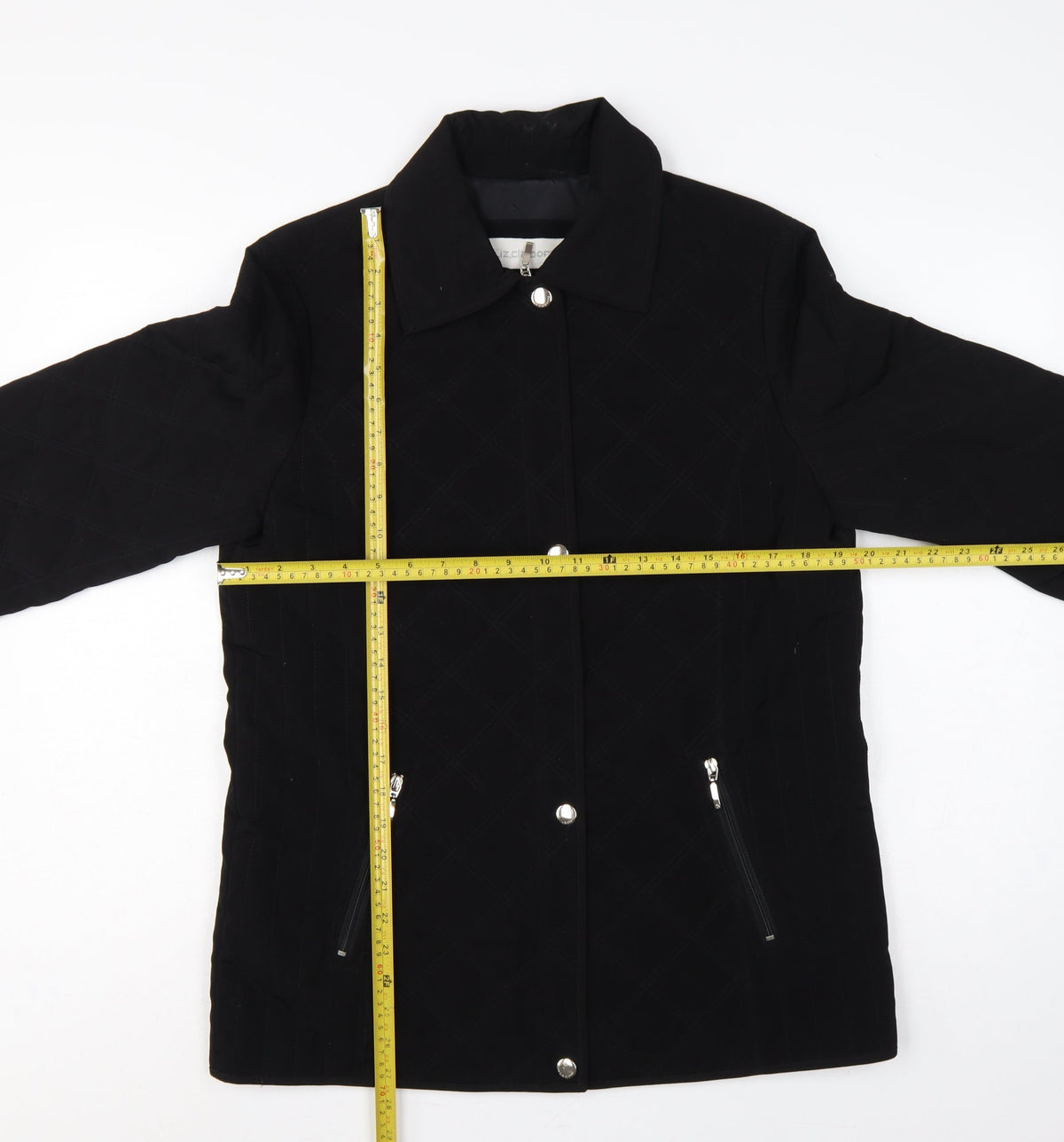Liz Claiborne Women’s Black M Quilted Mid-Length Padded Zip Jacket