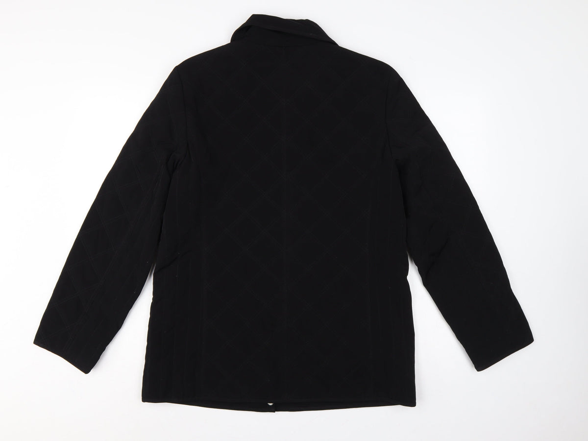 Liz Claiborne Women’s Black M Quilted Mid-Length Padded Zip Jacket