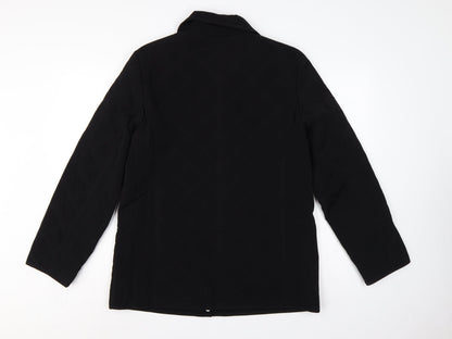 Liz Claiborne Women’s Black M Quilted Mid-Length Padded Zip Jacket