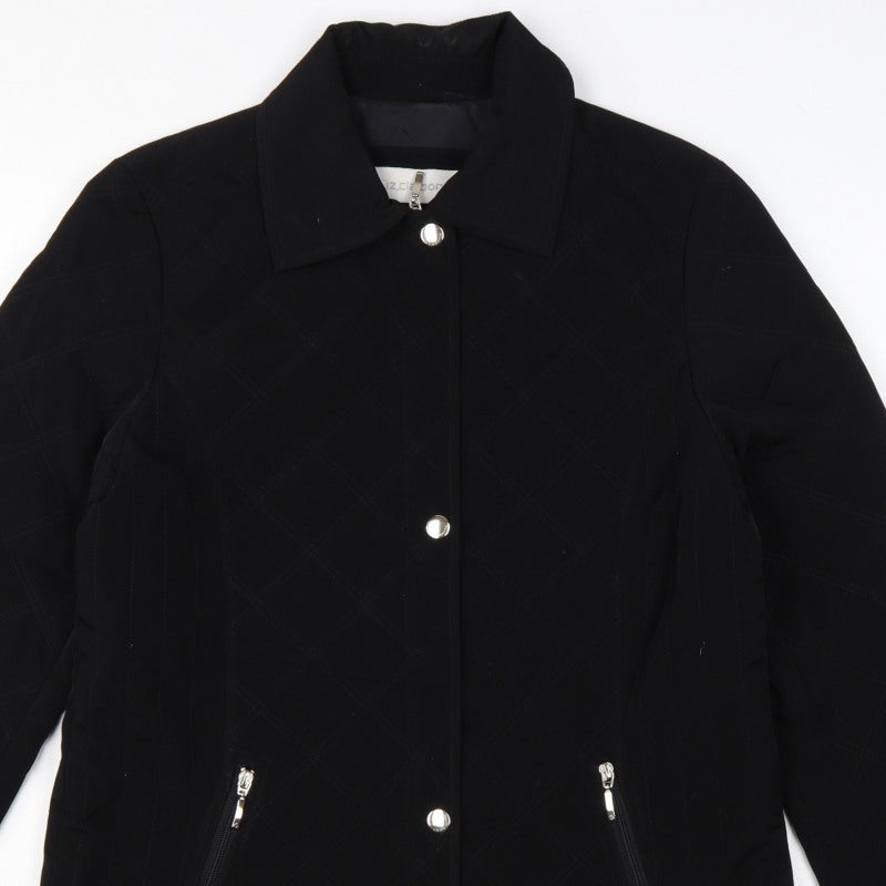 Liz Claiborne Women’s Black M Quilted Mid-Length Padded Zip Jacket
